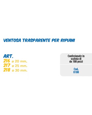 VENTOSA X RIPIANI diametro 20 100P