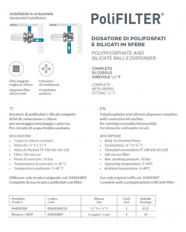 DOSATORE POLIF 1/2 C/BYPAS