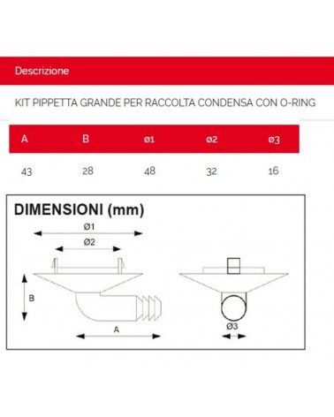 KIT PIPETTA diametro 32 X COND+TAP