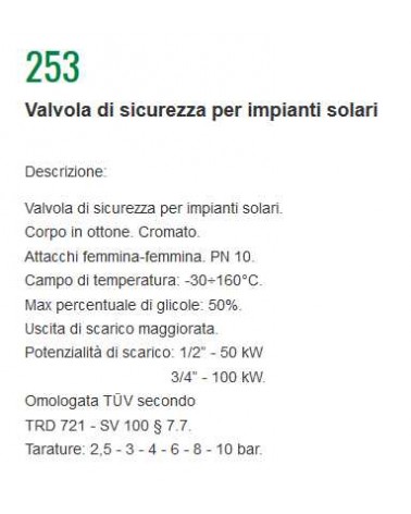 VALV SICUR SOLARE 1/2 6BAR