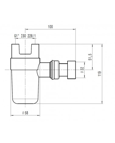 SIFONE DI SCARICO 1"      