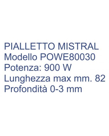 PIALLETTO 900W MAX 82 MM  