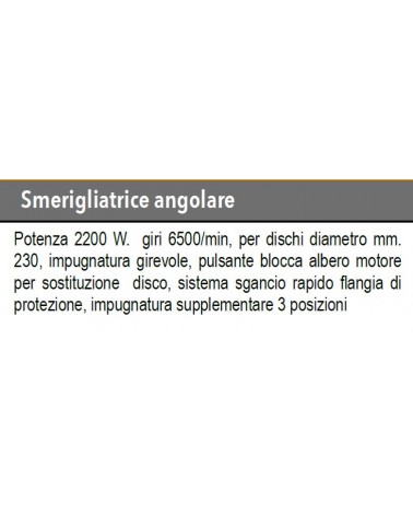 SMERIGLIATRICE 2200W MM230