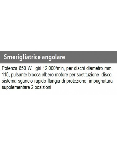 SMERIGLIATR ANG 650W MM115