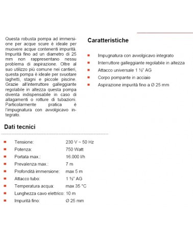 POMPA ACQ NERE RG-DP1135N 