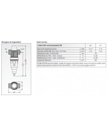 FILTRO AUTOPUL TOP RF  3/4