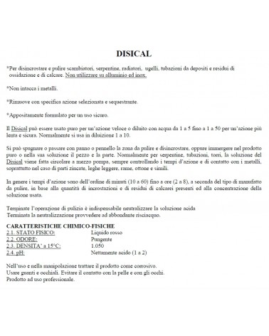 DISINCROSTANTE DISICAL 1LT