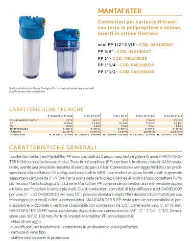 MANTAFILTER 3/4 +CART 20MJ