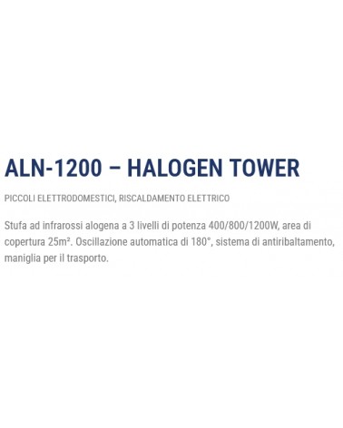 STUFA ALOGEN TOWER 1200 W 