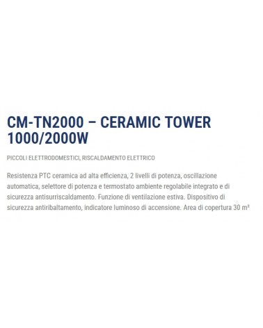 STUFA CERAMIC TOWER 2000 W