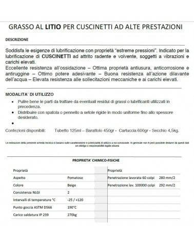 GF503 GRASSO LITIO 125    