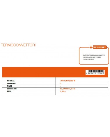 TERMOCONVETTORE VENT 2000W