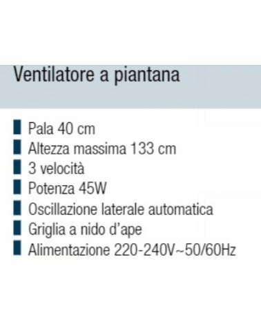 VENTILATORE PIANTANA diametro 40  