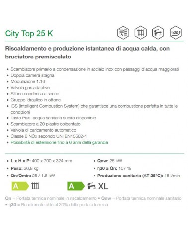 CALDAIA CITY TOP 25 K     