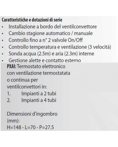 PANNELLO COMANDI PXAI     