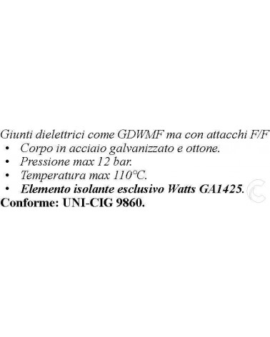 GIUNTO DIELETTRICO 3/4 FF 