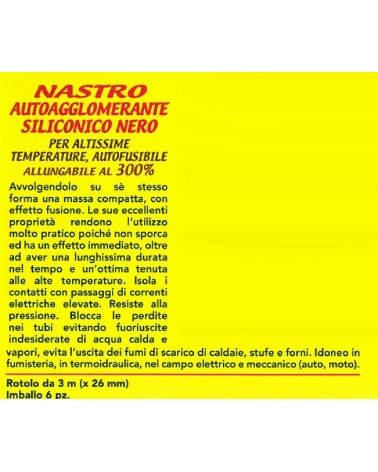 NASTRO AUTOAGGLOM 3MT NERO