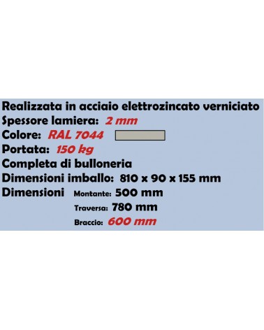 MENSOLA X PDC L.60 P.150KG