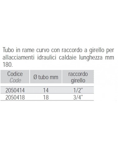 TUBETTO RAME CURVO 14X1/2F