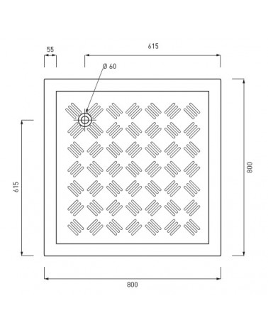 PIATTO ALBATRO  80x80 BIAN