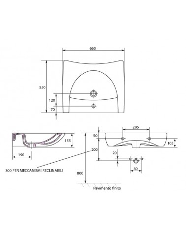 LAVABO OPEN C/TP 66x55    