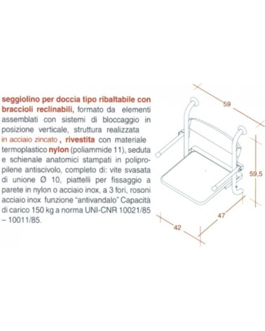 SEDILE RIB C/BRAC x DOCCIA