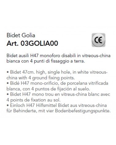 BIDET 1/F GOLIA H49 BIANCO