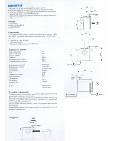 TRITURATORE SANITRIT UP WC