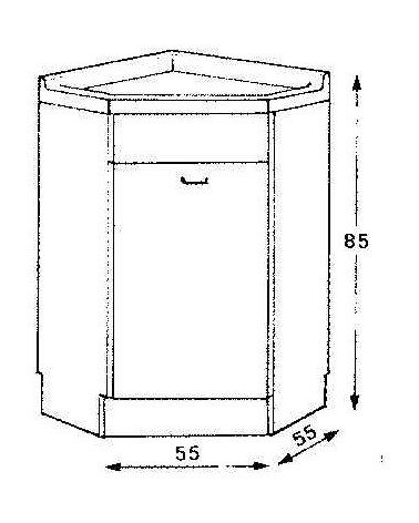 COMP.100X46 LAVABO JUST SX