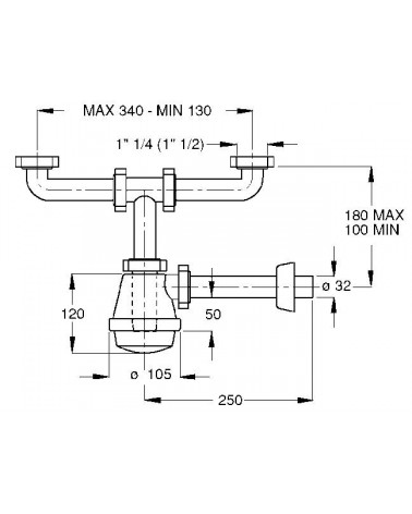 SIFONE C/OT 2V S/PIL 1,1/4