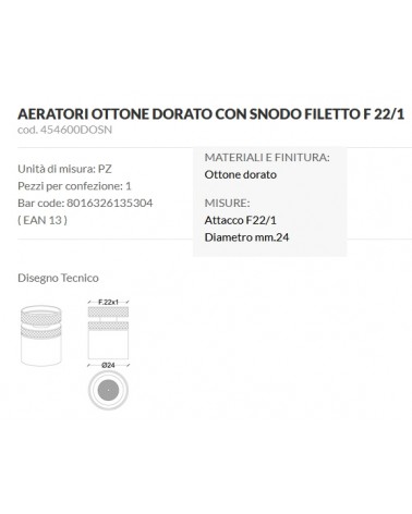 AERAT.C/SNODO F22/1 DORATO