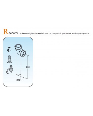 RACCORDO A "T" LAVAST diametro 32 