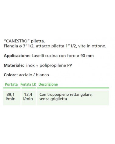 PILETTA BASKET C/T RET 90 