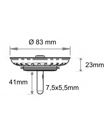 TAPPO BASKET INOX    diametro  83 