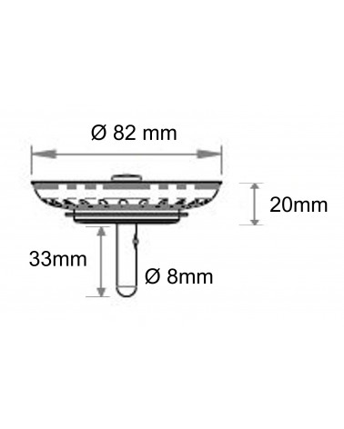 GRIGLIA BASKET diametro 8 cm DELO'