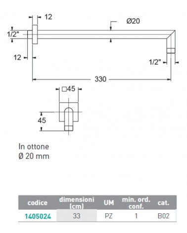 BRACCIO DOCC BOLOGNA 33CM 