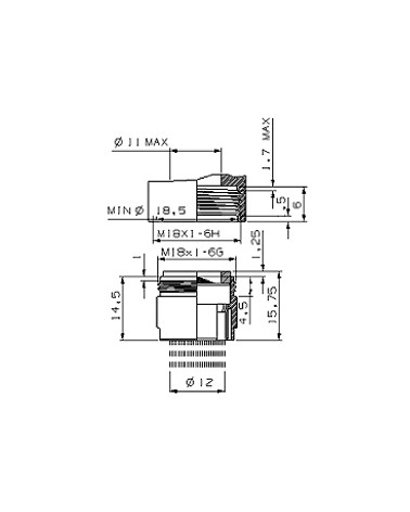 AERATORE AFO 18x1 MASC "A"