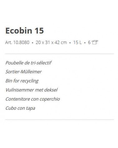 PATTUMIERA ECOBIN 15 BLU  