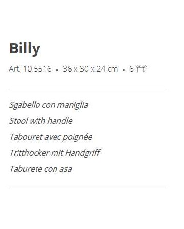 SGABELLINO BILLY 36X30X24 