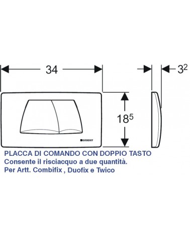 PLACCA TWINLINE30 BIANCA  