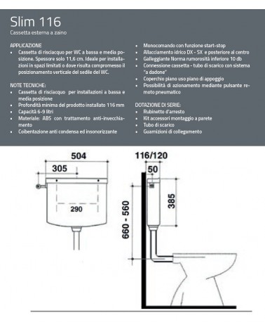 CASSETTA ESTERNA SLIM 116 