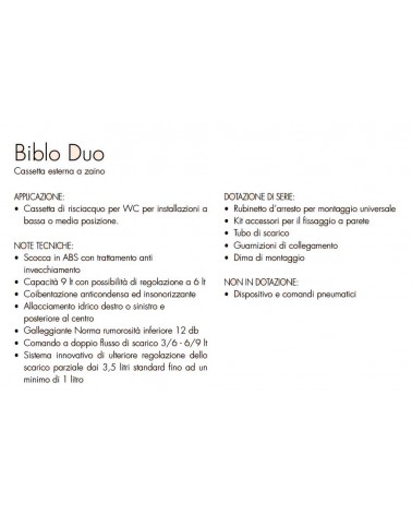 COPERCHIO X BIBLO DUO BIAN