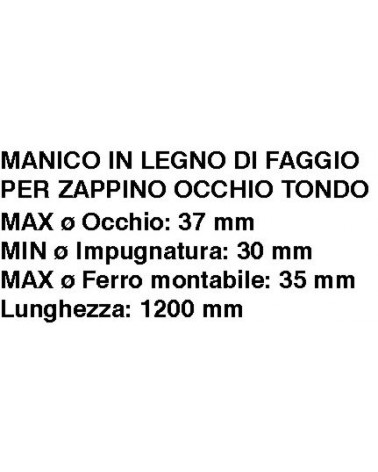 MANICO ZAPPA CM120 diametro  36/37