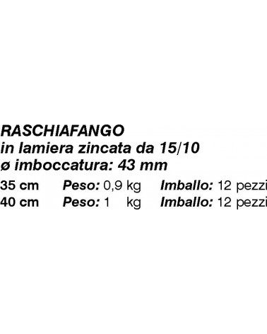 RASPAFANGO CM 35 ZINCATO  