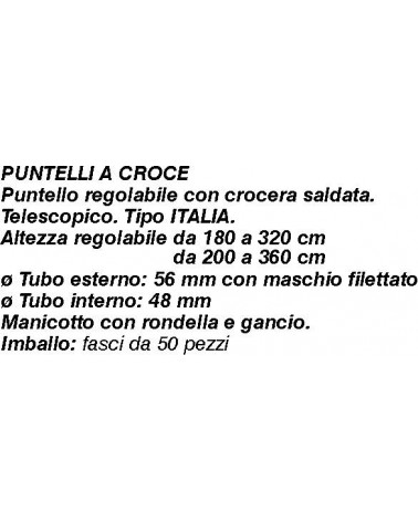 PUNTELLO A CROCE 180x320  