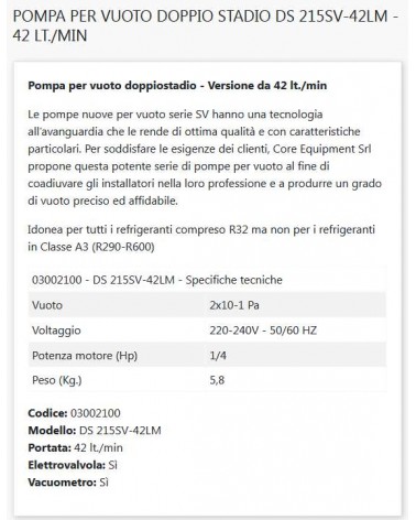 POMPA VUOTO DS 215SV-42LM 