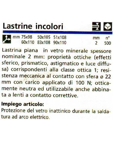 VETRO INCOLORE 75x98 CE   