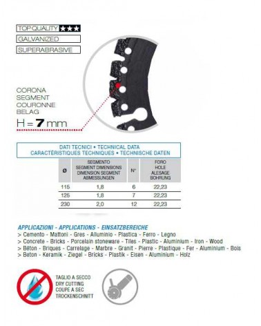 DISCO UNI ABRAS CD114 diametro 115