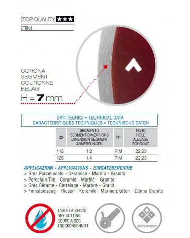 DISCO GRES/CERAMICA   diametro 115