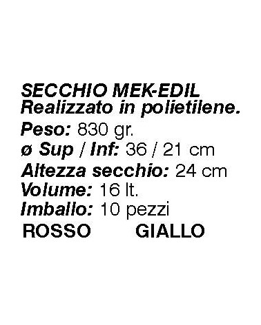 SECCHIO MEK EDIL G830 ROSS